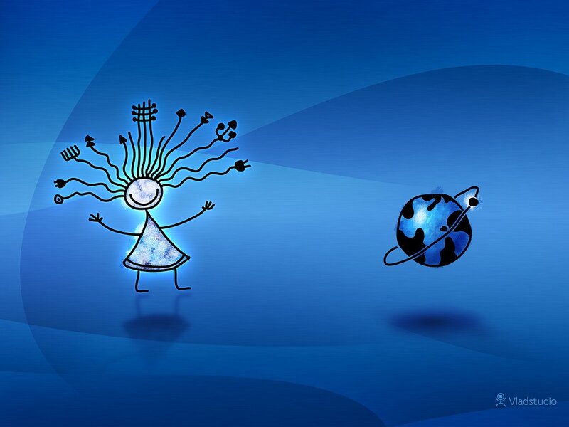 Stick Figure with Antennas