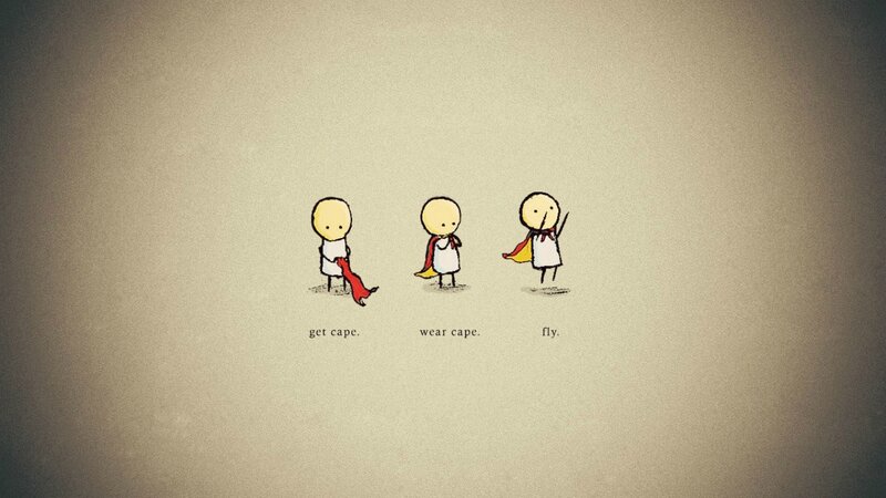 Stick Figure with Cape