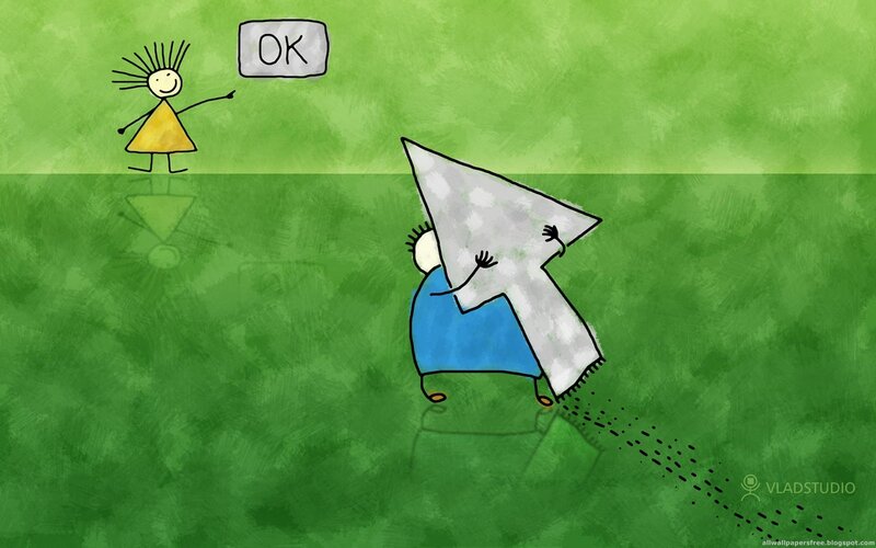 Stick Figure with Cursor — Green
