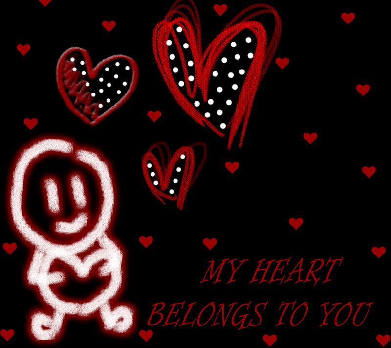 Stick Figure with Hearts