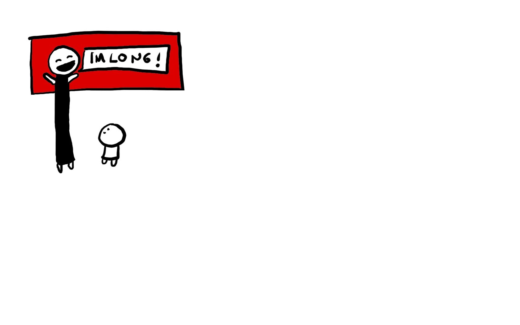 stick figure with sign