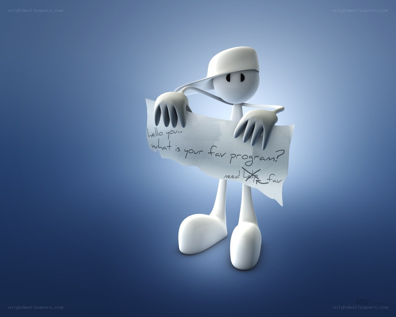Stick figure with survey paper