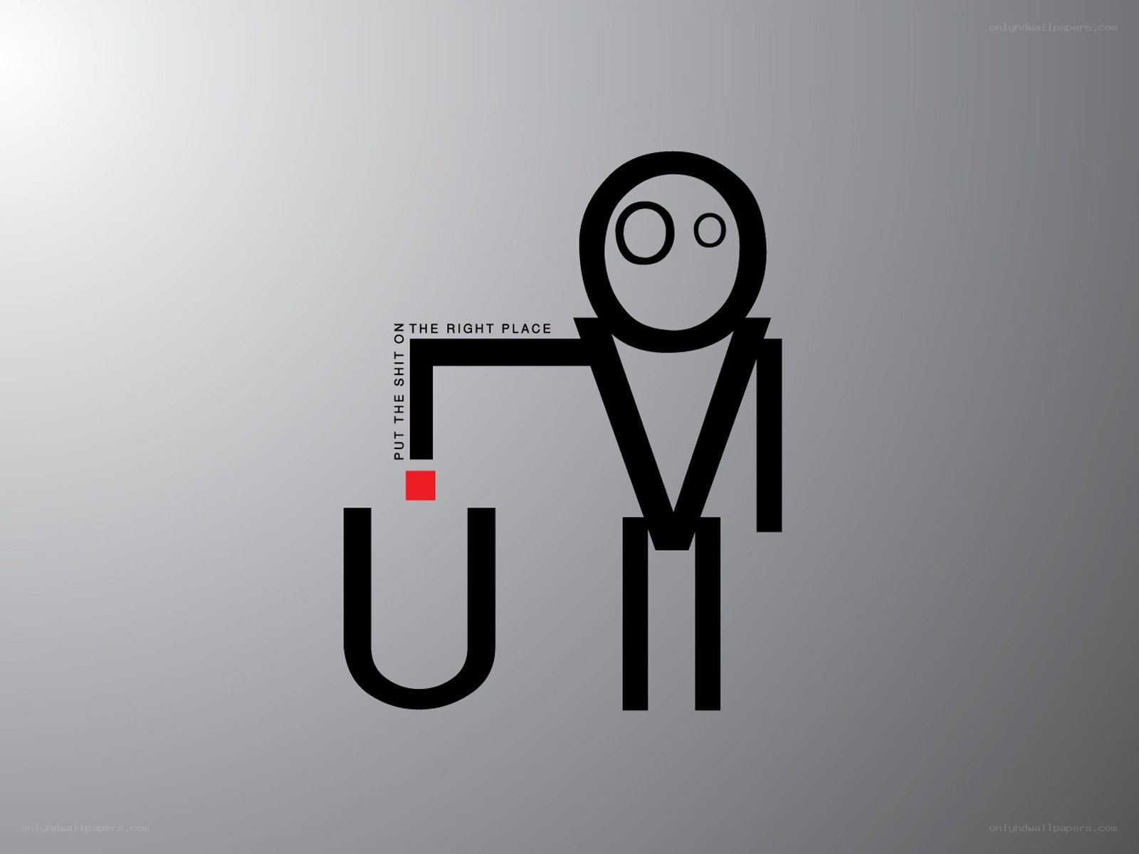 stick figure with text