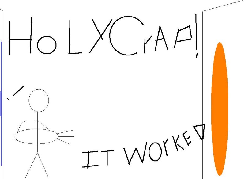 Stick Figure with UFO