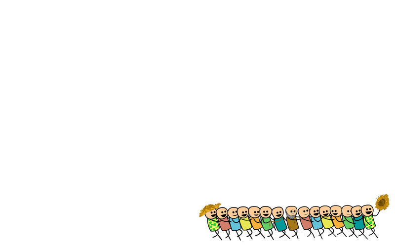 stick figures in a line