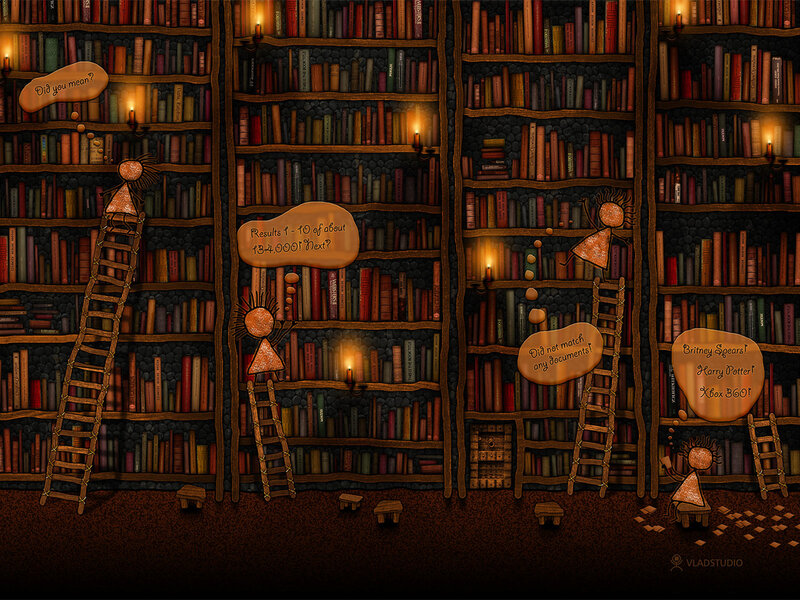Stick Figures in Library