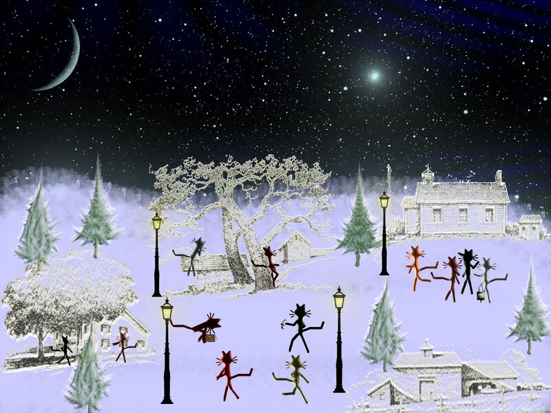 Stick Figures in Winter
