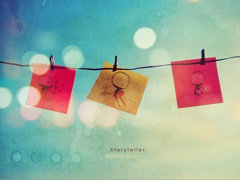 Stick Figures on Clothesline