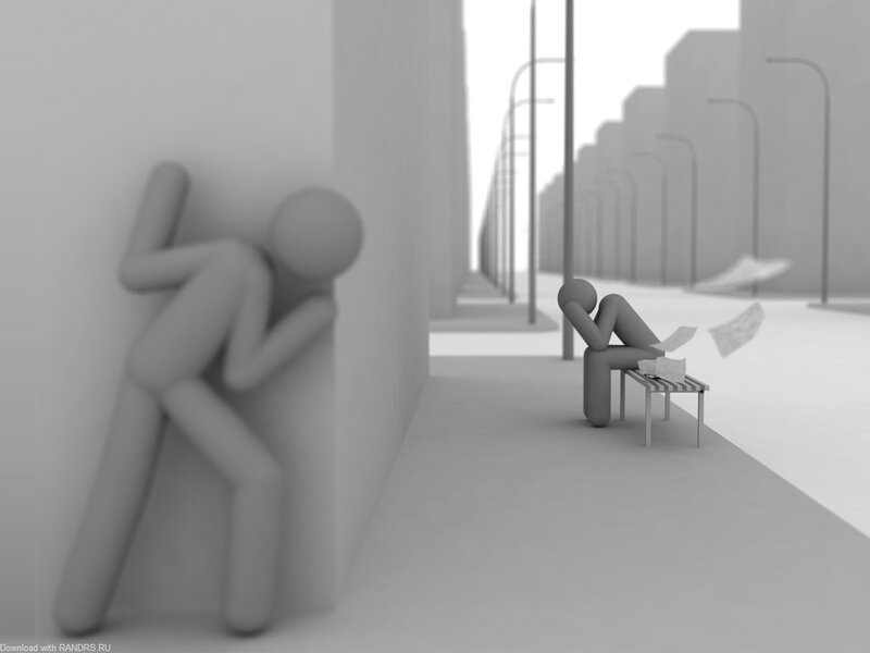 Stick Figures on Sidewalk