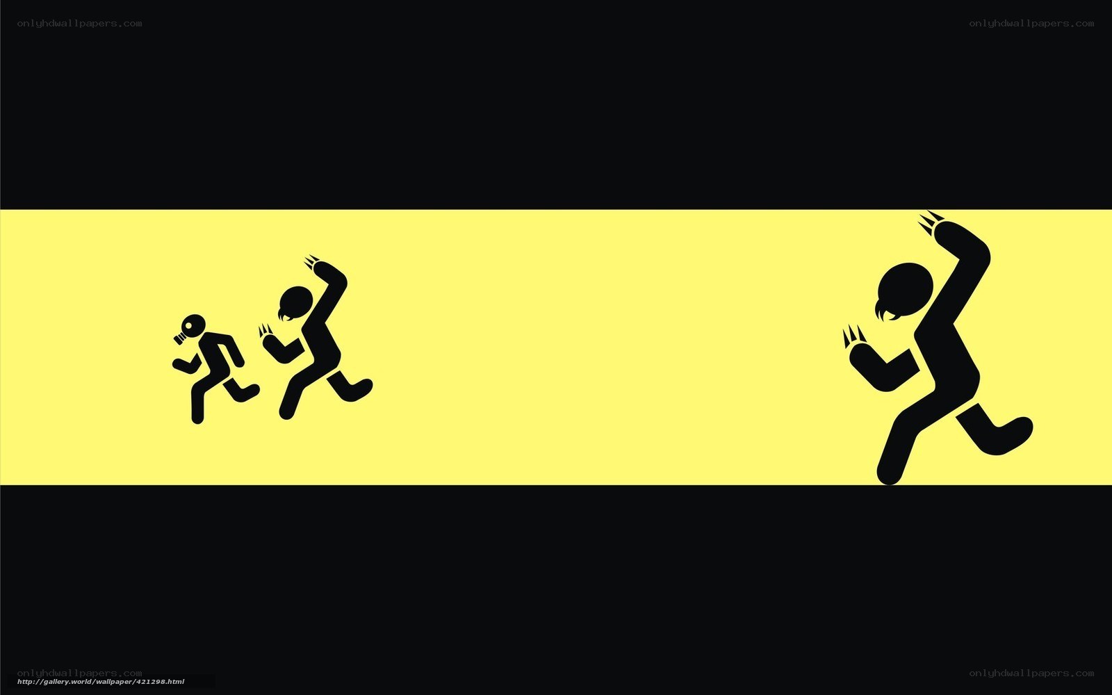 stick figures running