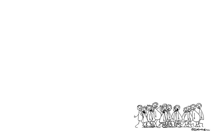 stick figures walking