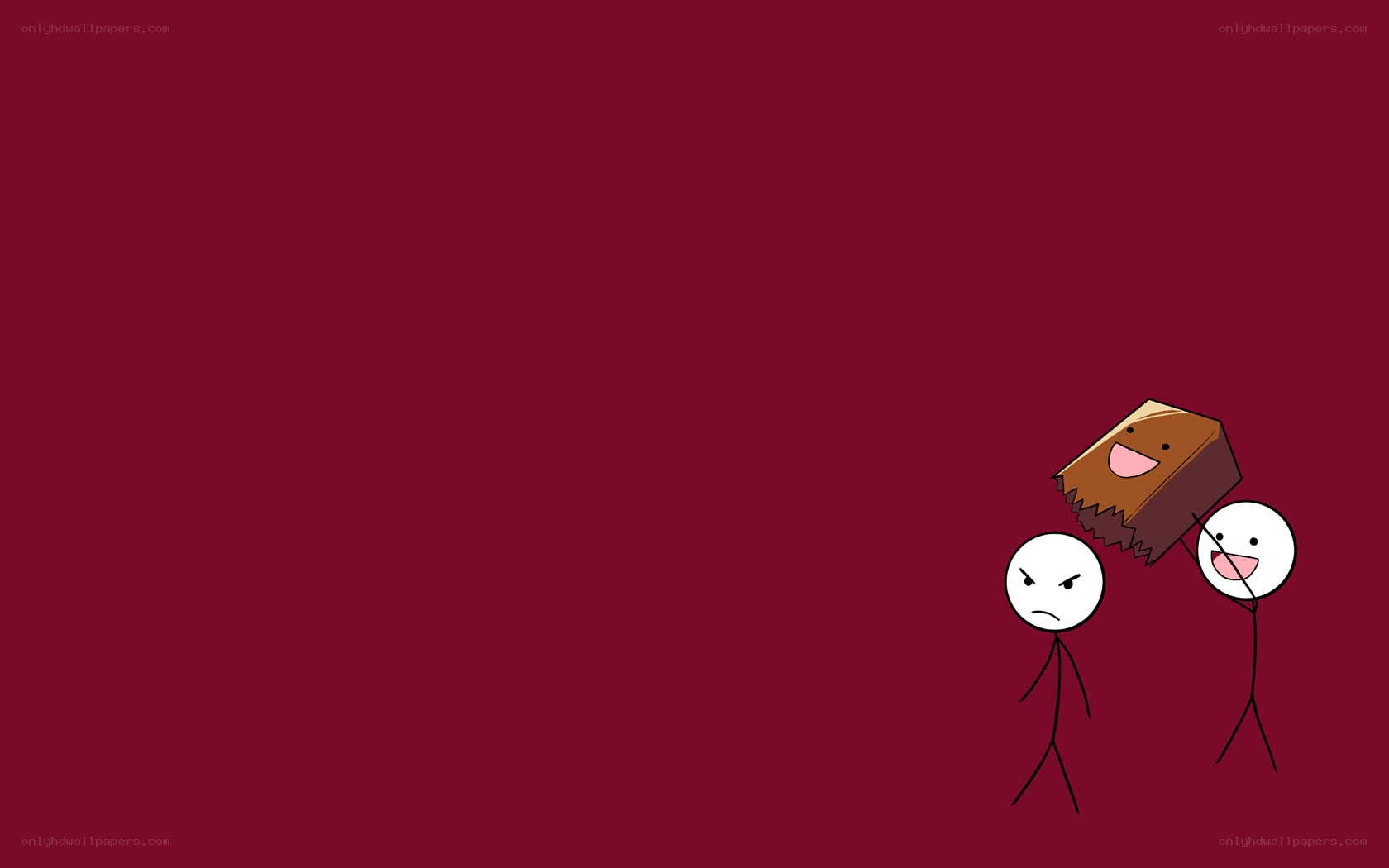 stick figures with brownie