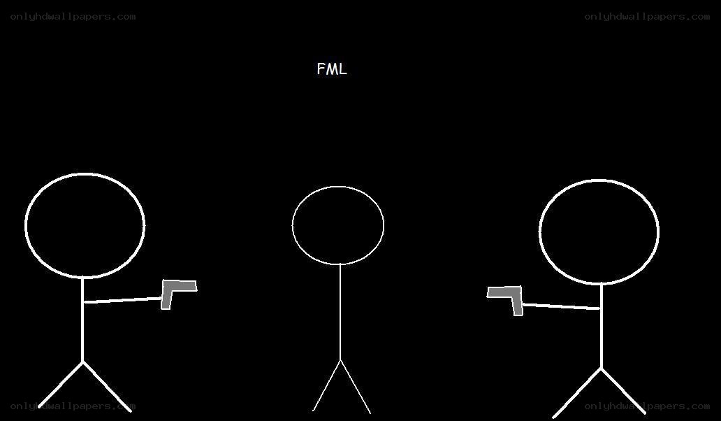 stick figures with guns