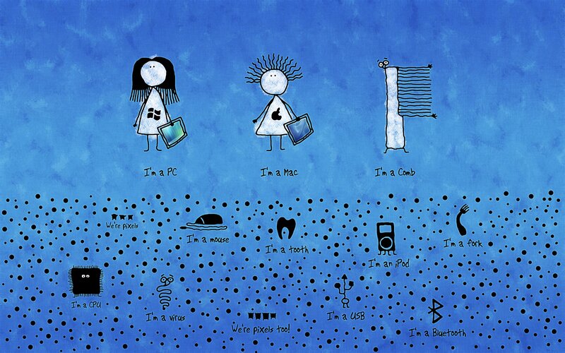 Stick Figures with Tech Icons