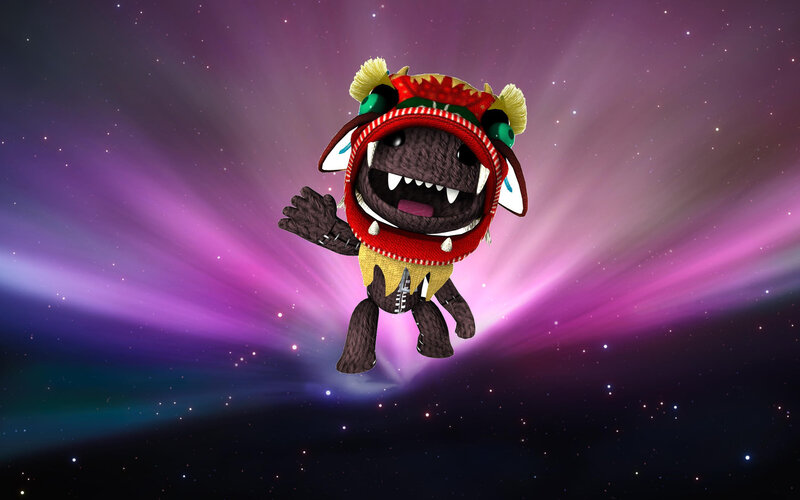 Sticker figure in space