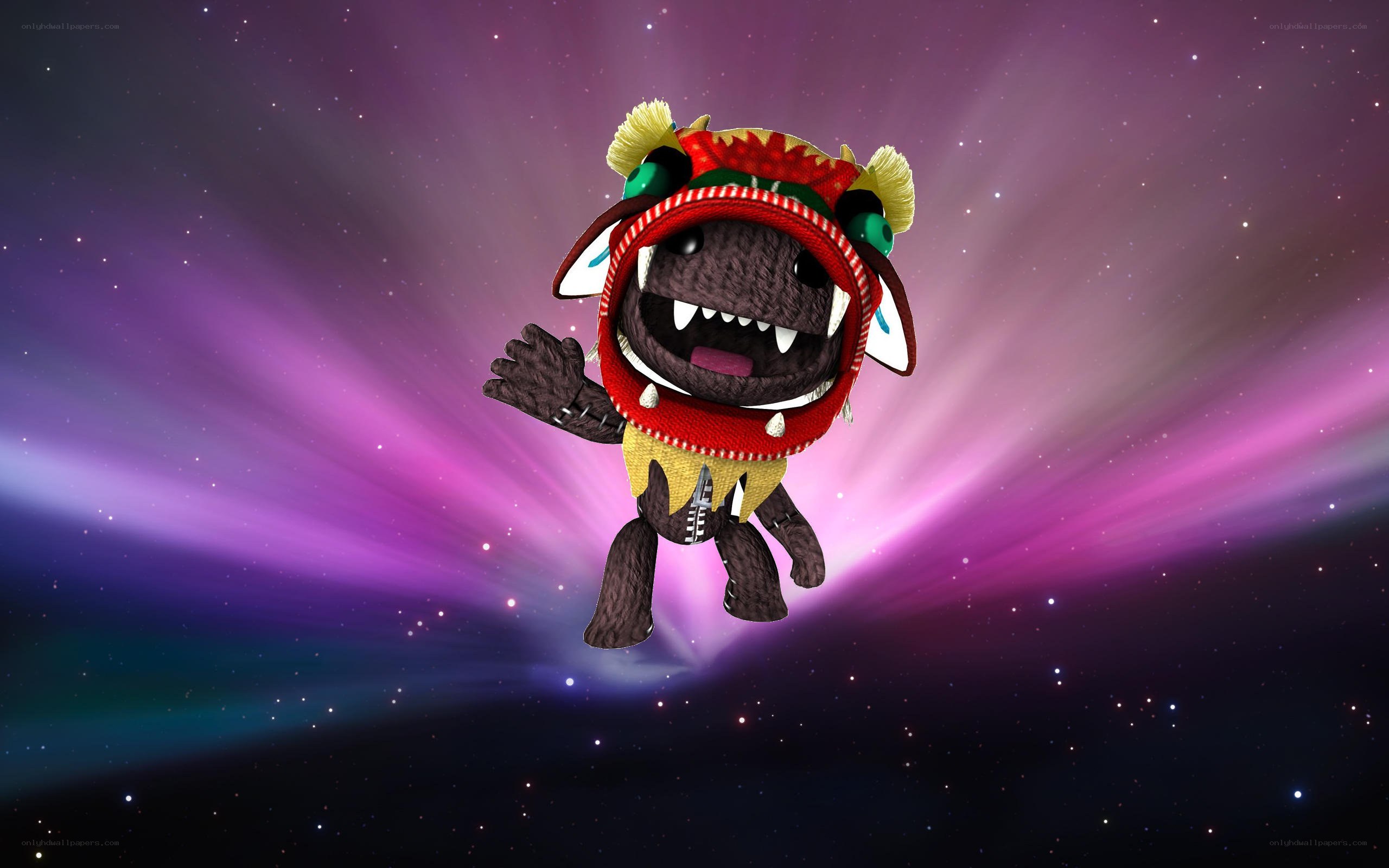 Sticker figure in space
