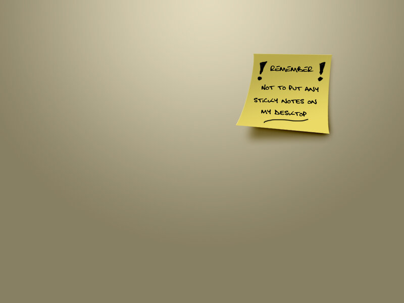 sticky note reminder