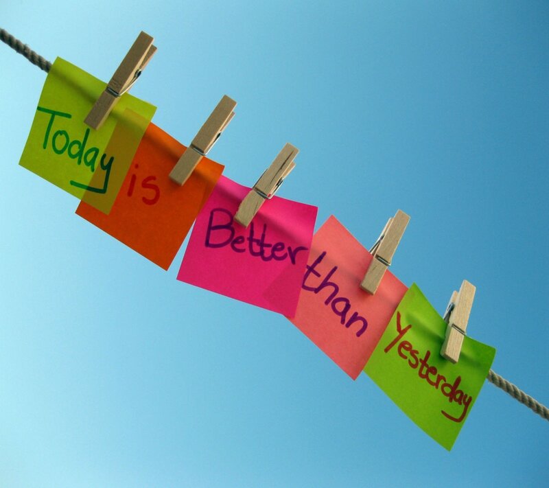 Sticky Notes on Clothesline