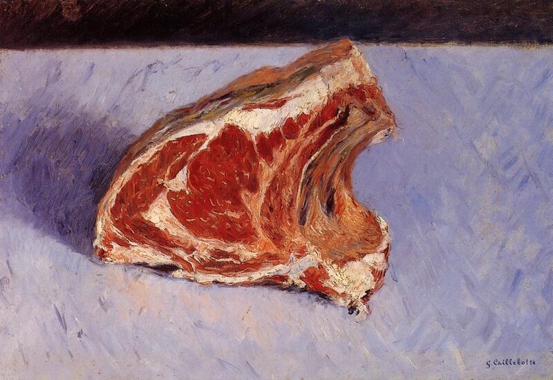 Still life with a piece of meat