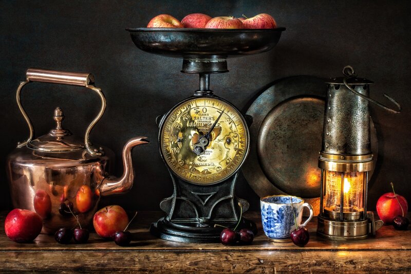 Still Life with Apples and Kettle