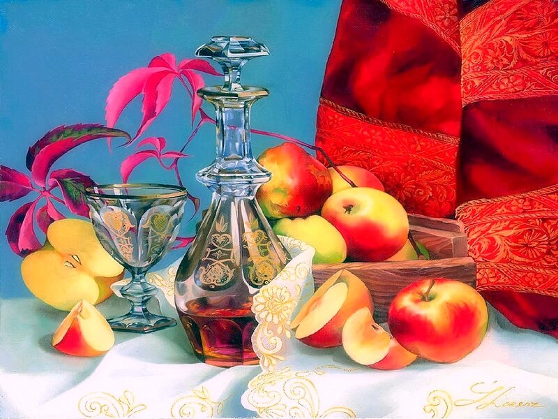 Still Life with Apples — Red, Calm
