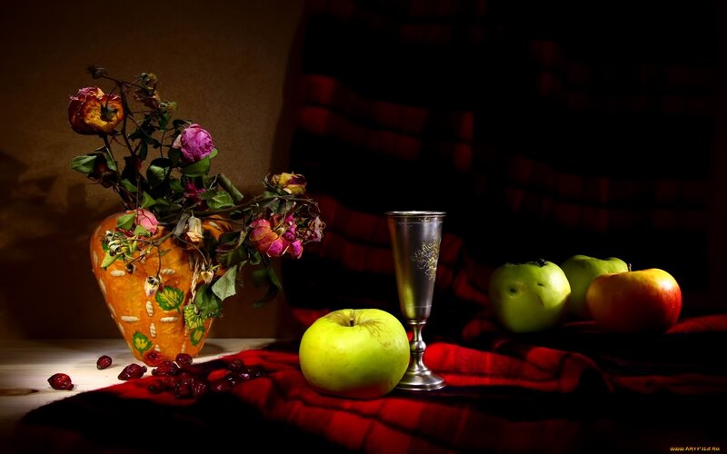 Still Life with Apples — Red, Dramatic