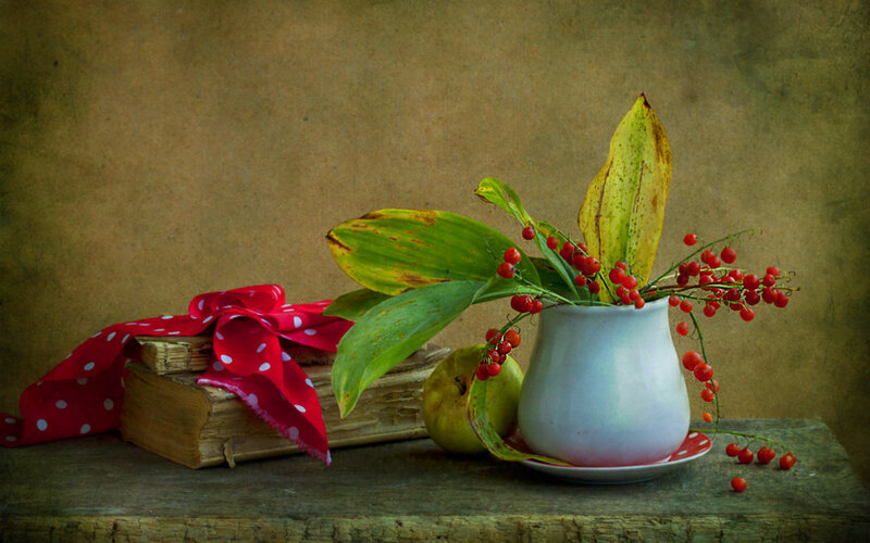 Still Life with Berries — Brown