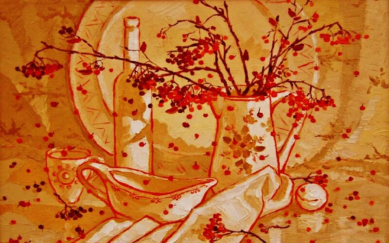 Still Life with Berries — Orange