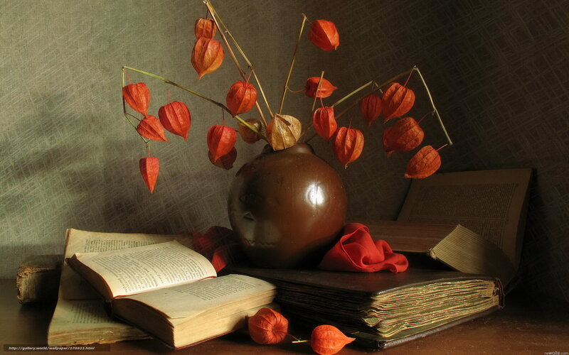 Still life with books and lanterns