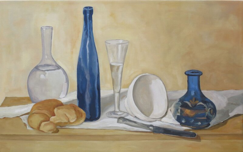 Still Life with Bottles and Bread