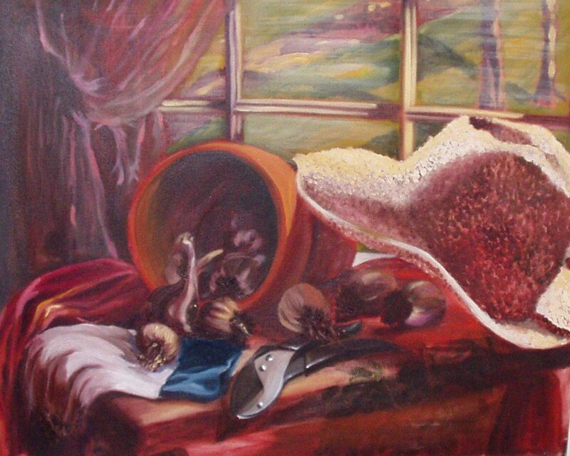 Still Life with Bread and Garlic