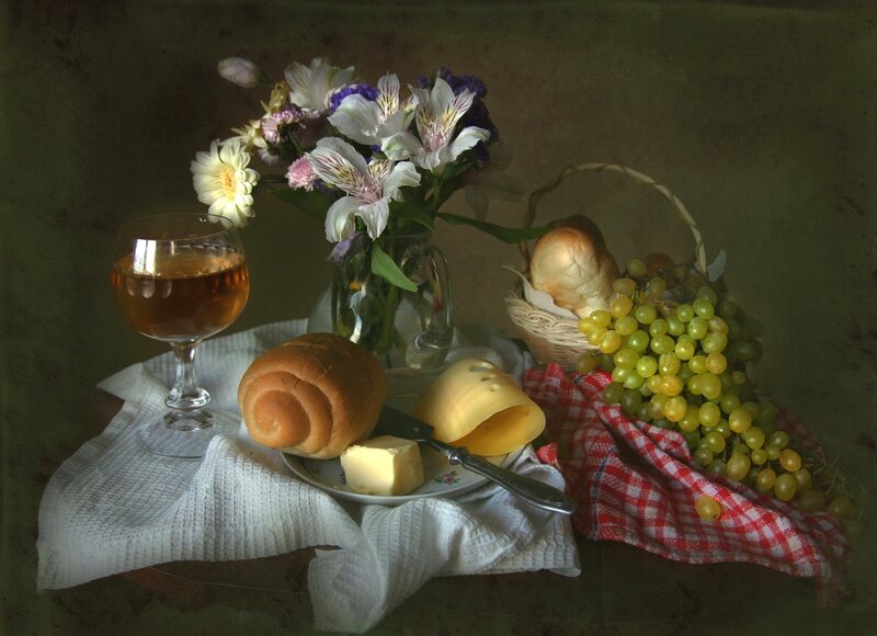 Still Life with Bread and Wine — Green