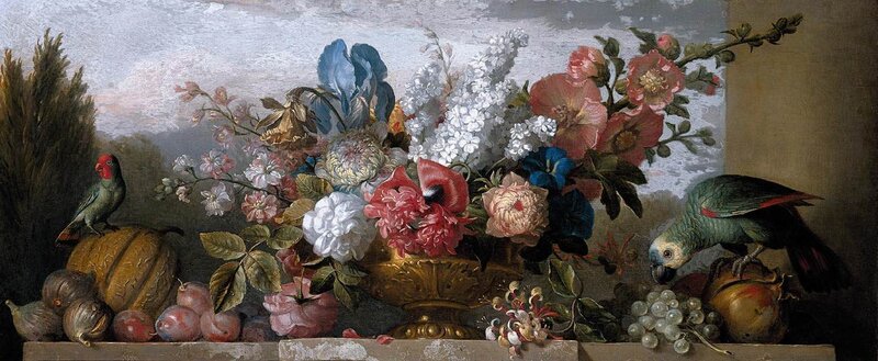 Still Life with Flowers and Birds
