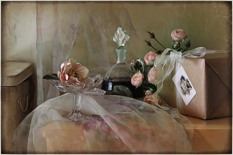 Still Life with Flowers and Gift