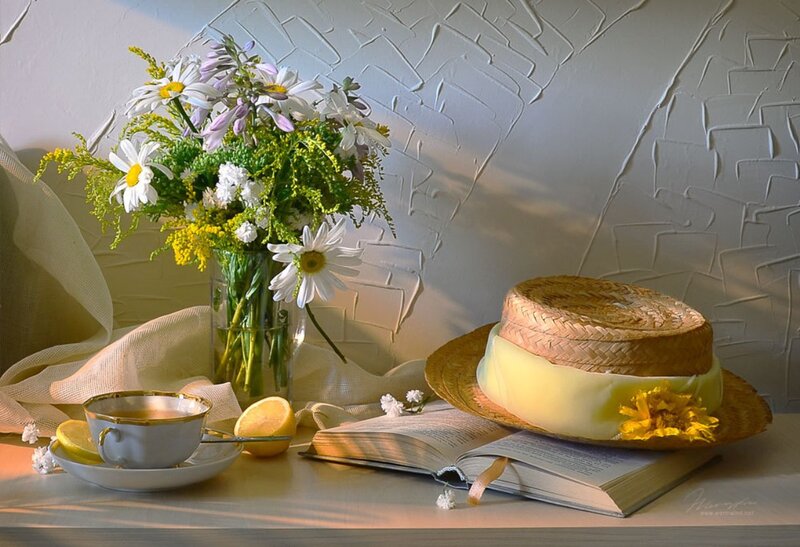 Still Life with Flowers and Hat