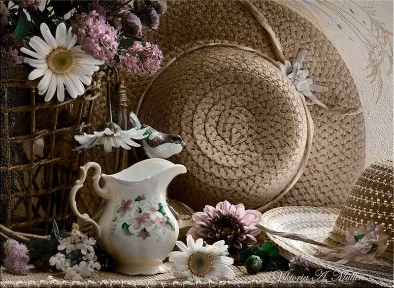 Still Life with Flowers and Hats