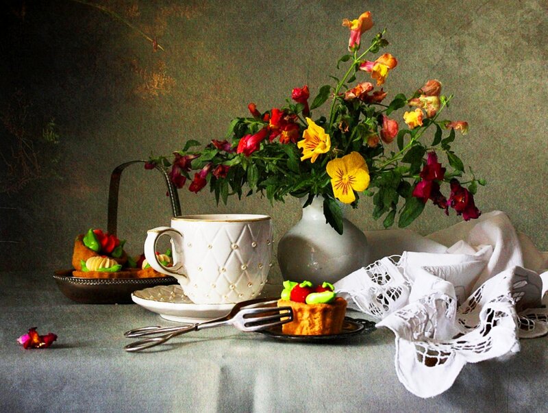 Still Life with Flowers and Pastries
