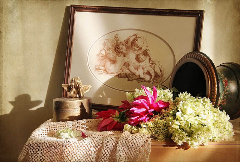 Still Life with Flowers — Beige, Serene, Afternoon