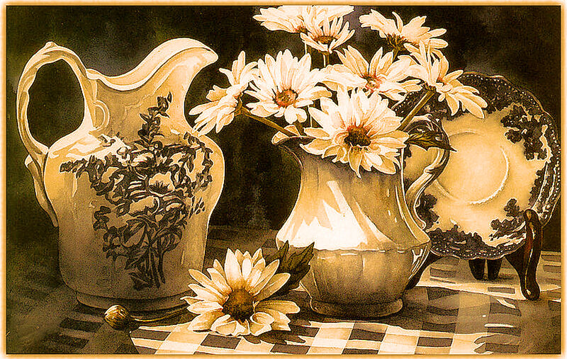 Still Life with Flowers — Beige, Serene