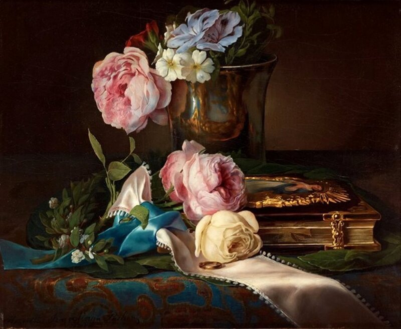 Still Life with Flowers — Blue, Dramatic