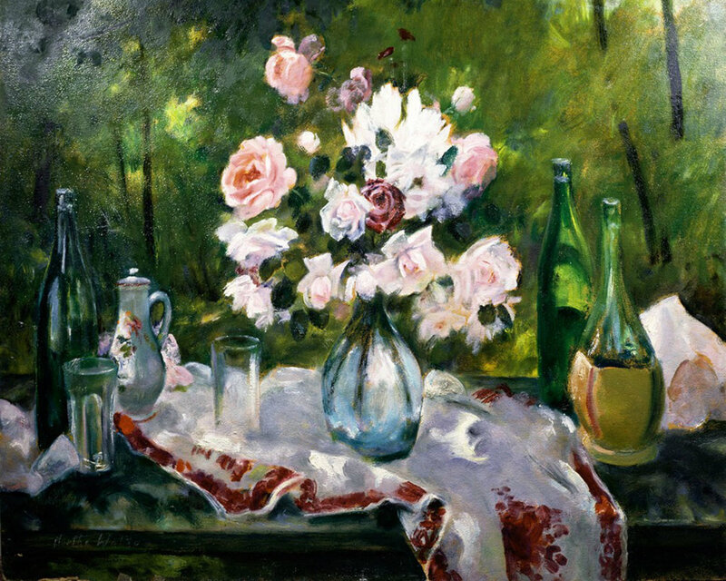 Still Life with Flowers — Green, Serene