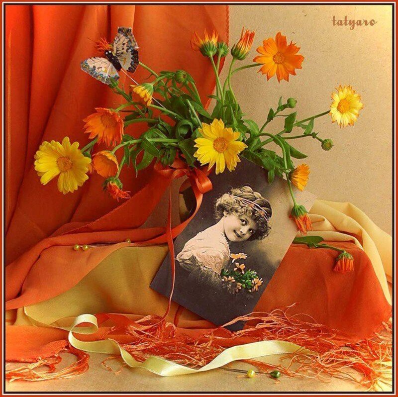Still Life with Flowers — Orange