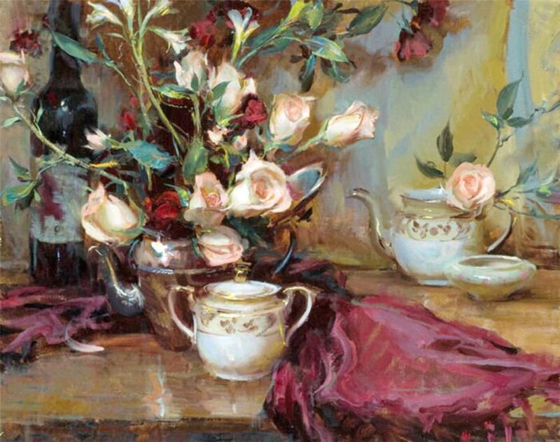 Still Life with Flowers — White, Calm
