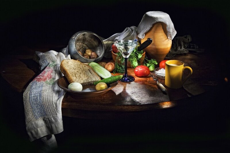 Still life with food and drink