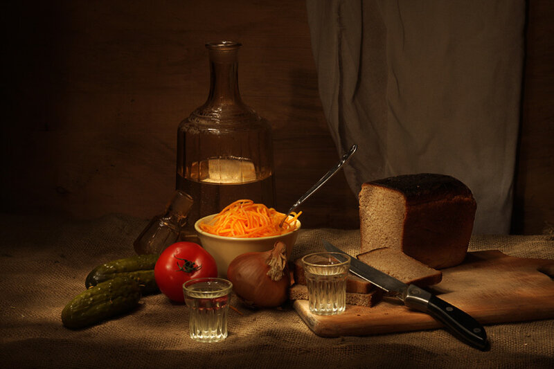 Still life with food and drink