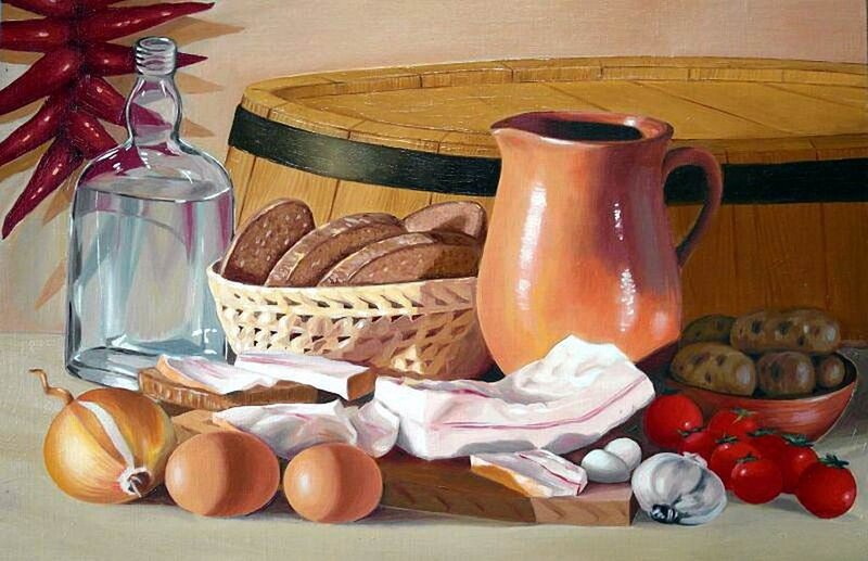Still Life with Food — Brown