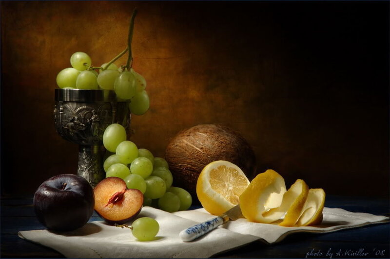 still life with fruit