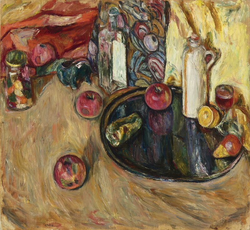 Still Life with Fruit and Bottles