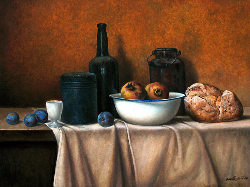 Still Life with Fruit and Bread