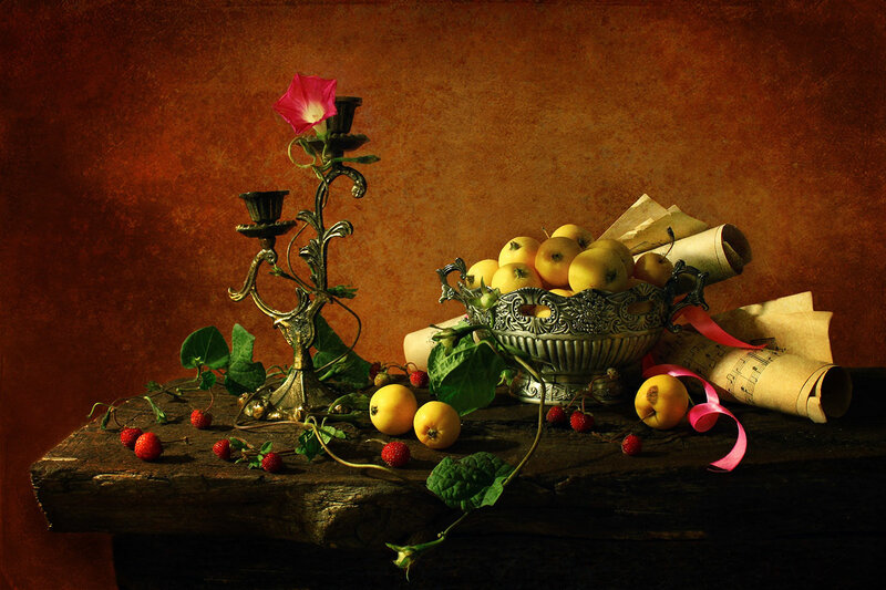 Still Life with Fruit and Candlestick